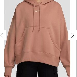 New Nike Sportswear Womens Phoenix Fleece Over-Oversized Hoodie Pink Medium
